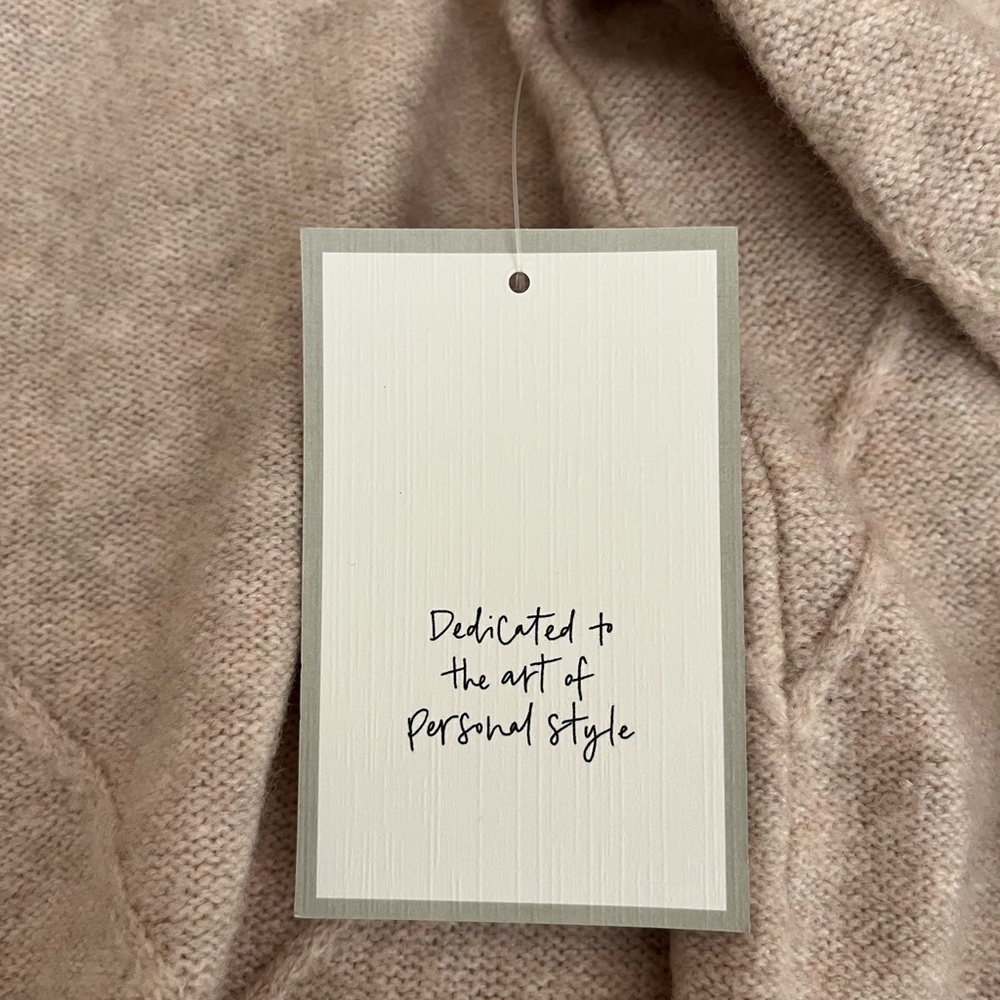 {Calligraphie} Diamond Pattern Wool Blend Crewneck Sweater with Bow Details - 1X - Picture 10 of 10